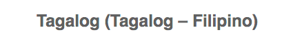 Tagalog